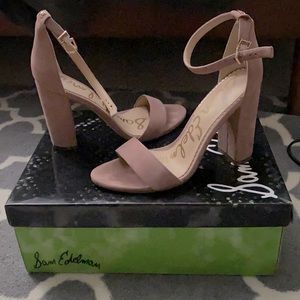 Sam Edelman Suede mauve block heels